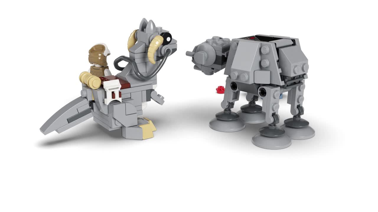 LEGO 75298 Star Wars at-at vs. Tauntaun Microfighters Bauset mit Luke Skywalker und at-at Pilot Minifiguren – Bild 8