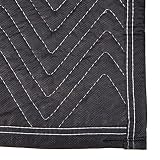 Kortpack Set von 5 Umzugsfirmenqualität Möbelpackdecken ca 520g/m² - Schwarz, 183x203cm + 1 x Gratis Tragegurte Umzug Transportgurt