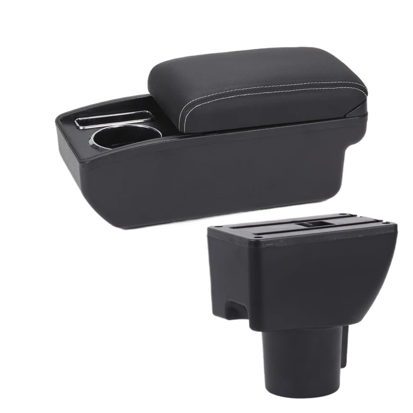 Umdjju C3 Black White Nousb For Hyundai For Getz Armrest Box Car Interior Retrofit Parts Center Storage Accessories Car Centre Console Armrest Box(C3 Black White Nousb)