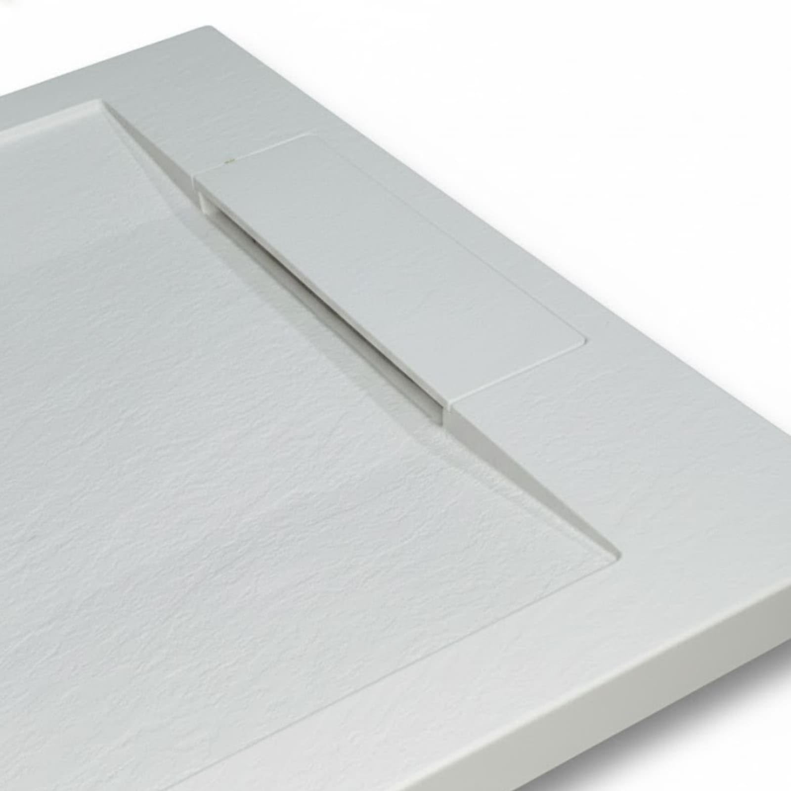 SOULHOME Plato de Ducha Irrompible y Ultraligero Pizarra - 110x70 cm BLANCO