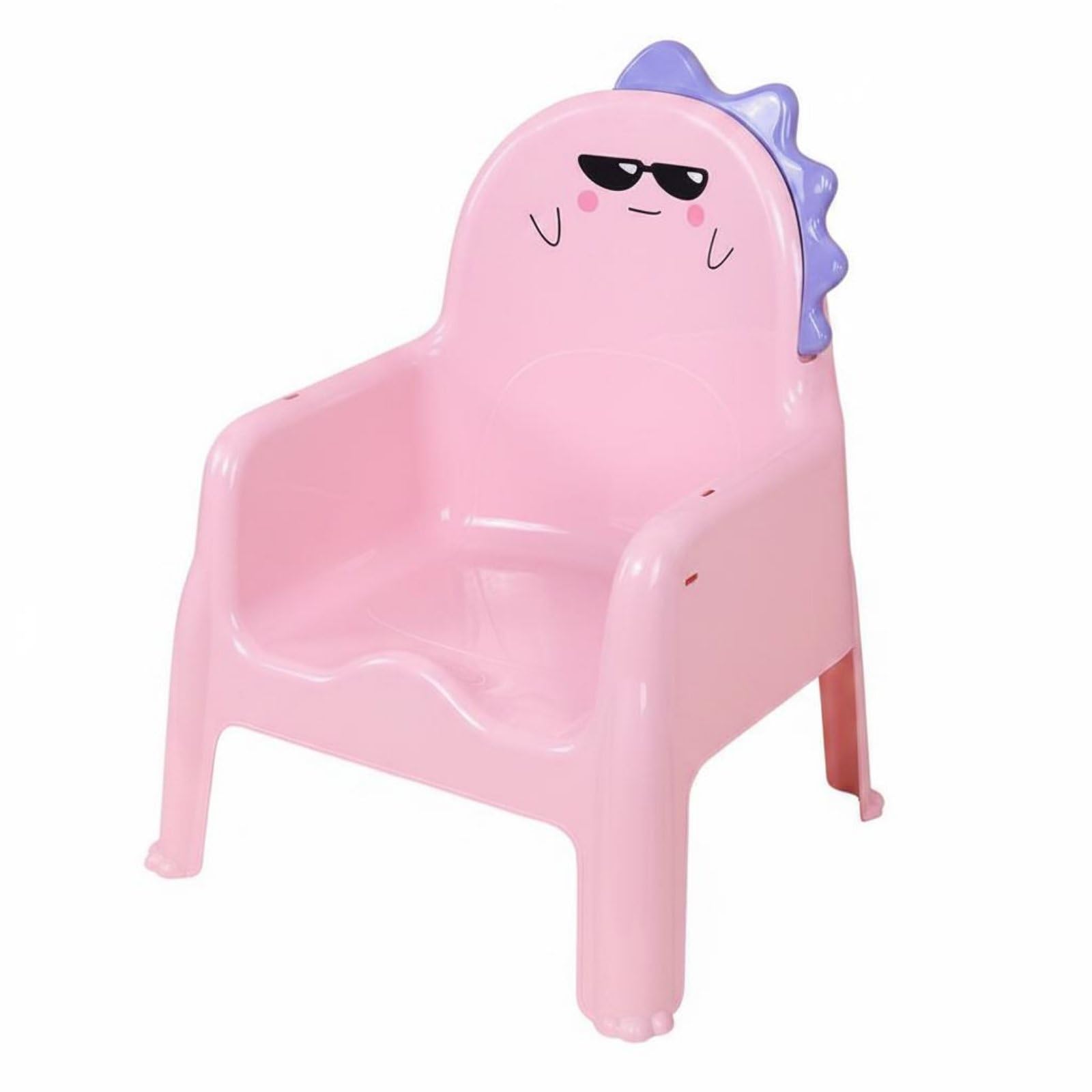Gralara Seggiolone per Bambini Sedia Bambino Sedia Basso Seggiolina Ergonomica in PP con Schienale Alto Base Antiscivolo Vassoio Rimovibile Adatto Studio Lettura Gioco, Rosa, Senza Piastra
