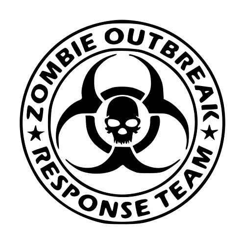 KCD Zombie Outbreak Response Team Skull Vinyl Decal Sticker | Cars Trucks Vans SUVs Windows Walls Cups Laptops | Black | 5.5 Inch | 2381