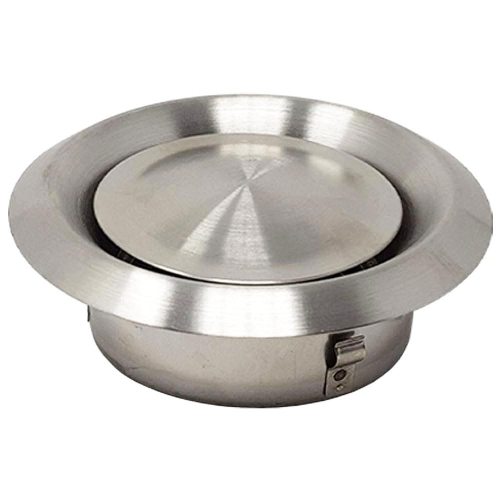 Hndhbfgrt Stainless Steel Vent Indoor Air Outlet Ventilation Port Circular Exhaust Grille for Indoor Use 100mm