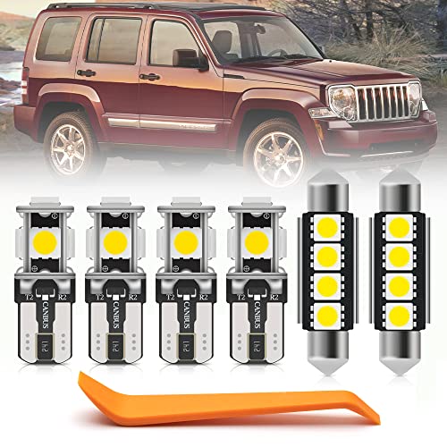Kit de 8 Bombillas LED Blancas para Interior Jeep Liberty miniatura 1