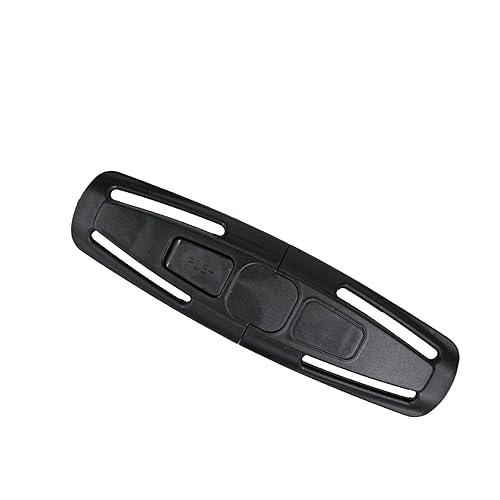 Arnés de pecho de asiento con hebilla de cinturón de seguridad universal para niños y bebés, kit de repuesto para cinturón de seguridad (negro)