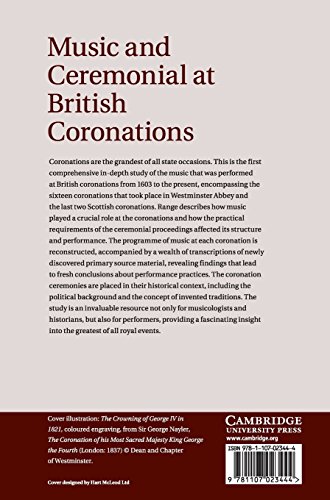 image for Cambridge University Press Music and Ceremonial at British Coronations