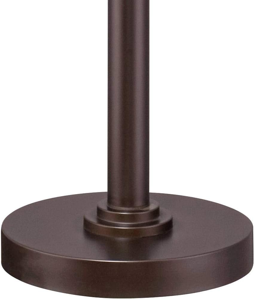 Possini Euro Design Light Blaster Modern Retro Torchiere Floor Lamp Standing 72.5" Tall Warm Bronze White Frosted Glass Bowl Shade Decor for Living Room Reading House Bedroom Home