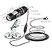 USB Microscope 8 LED USB 2.0 Digital Microscope, 40 to 1000x Magnification Endoscope Mini Camera with OTG Adapter and Metal Stand, Compatible with Mac Window 7 8 10 Android Linux by Sunnywoo (Black 1)