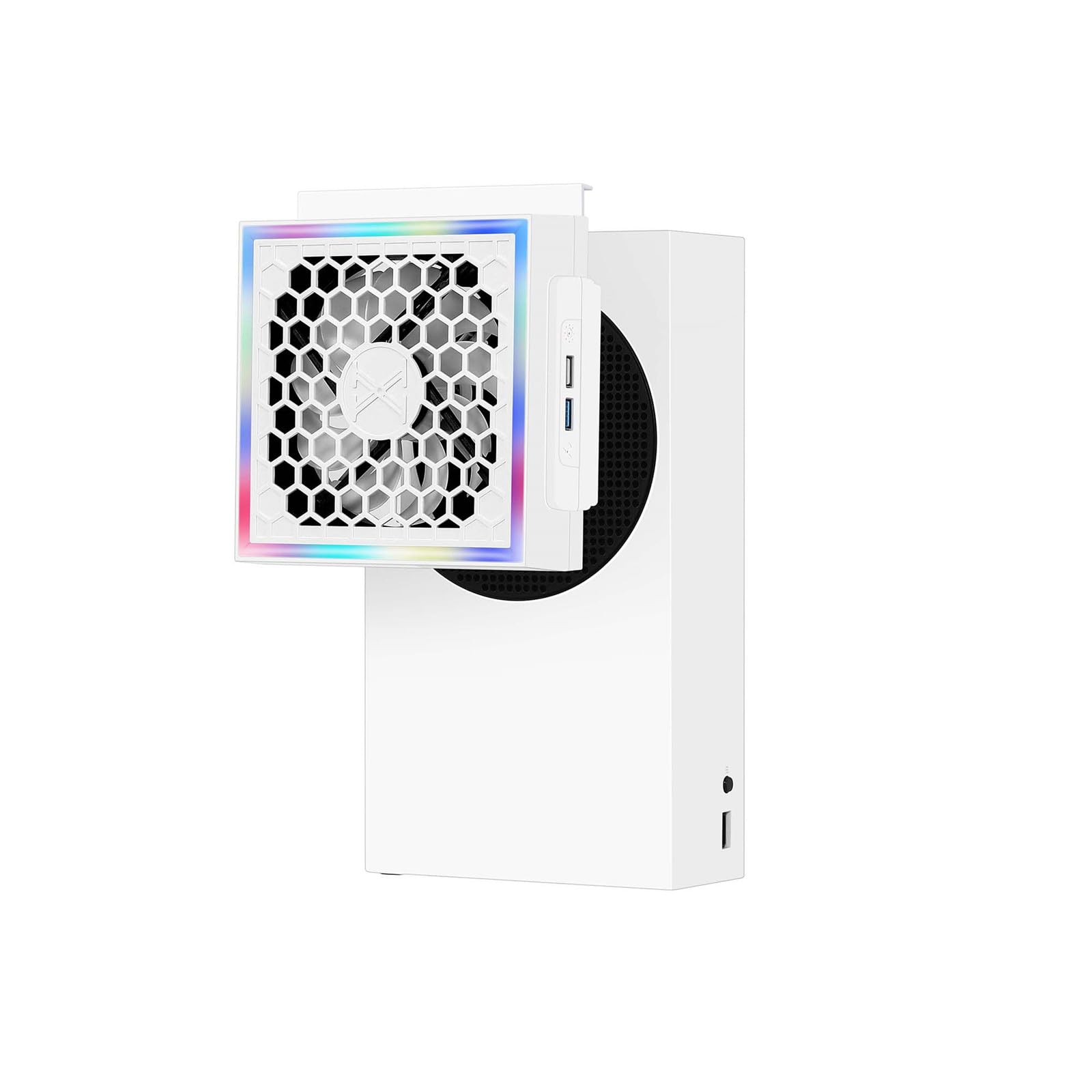 Ventola di raffreddamento per console di raffreddamento in serie con 2 porte USB e ventola di raffreddamento a basso rumore regolabile a 3 velocità