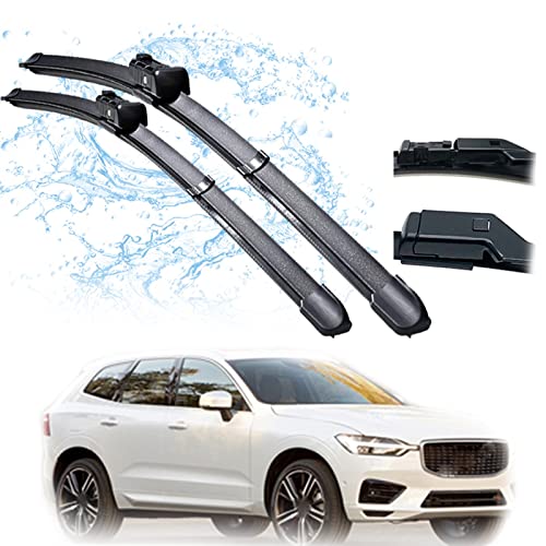 Balais d'essuie-glace Volvo XC60 contre le pare-brise flou en hiver