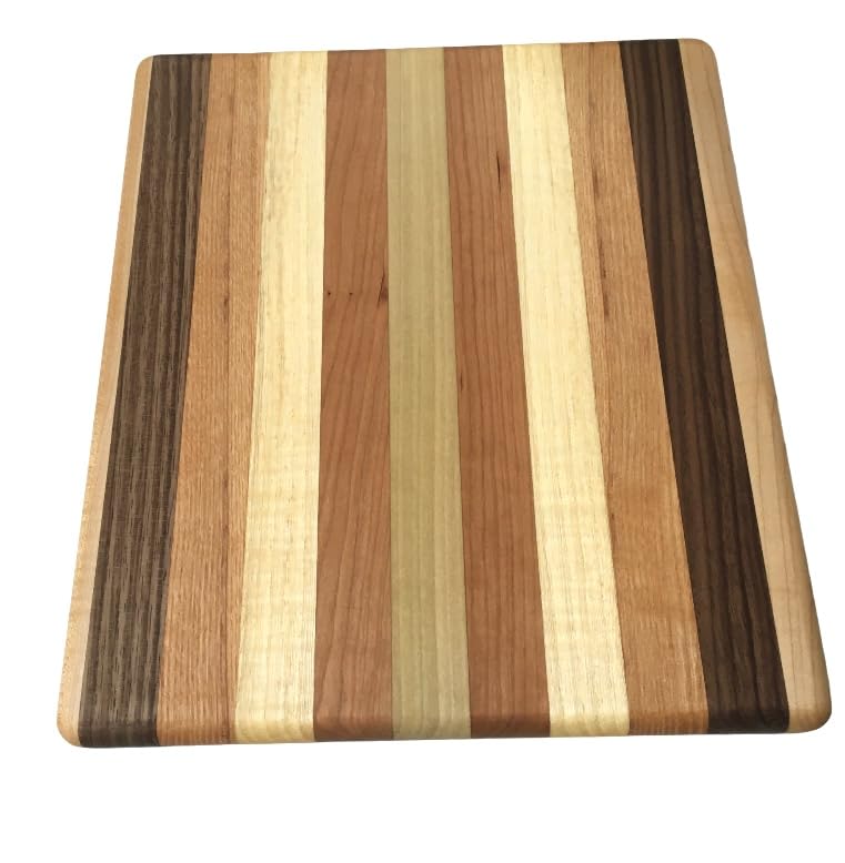 Tabla de Cortar de Madera Estilo Ulu o Mezzaluna, 9" x 8.5", con Ranura Superior para Cuchillo, Hecha a Mano en EE.UU. miniatura 5