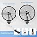 AVUXOR 24'' Remote Control Outdoor Wall Mount Fan, 4 Speed Oscillating Wall Fan with All Sealed Brushless DC Motor, Heavy Duty Industrial Fans, Waterproof Fans for House, Garage, Warehouse, Factory