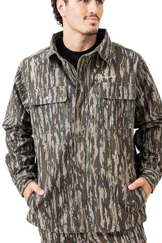 Realtree Camo Farm Hand Men’s Jacket, Insulated Canvas Duck Workwear, Water-Resistant Outer Shell for Hunting & Outdoor Coat