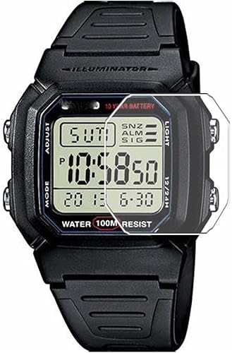 Paquete de 3 protectores de pantalla, compatible con Casio W-800H Series -1AVES W800H -1AVES - Protector de TPU para reloj inteligente inteligente