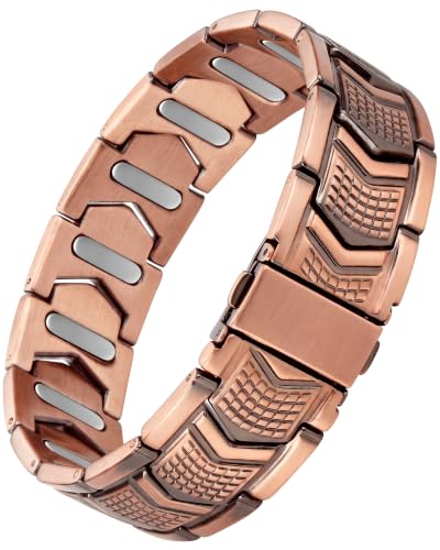 Image of Feraco Copper Magnetic Bracelets for Men,Pure Copper Jewelry Gift