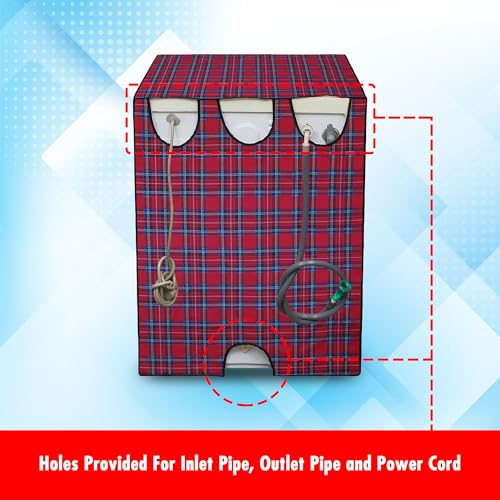 Image of Lithara Front Load Fully Automatic Washing Machine Cover for LG, Samsung, IFB, Whirlpool, Suitable for 7 kg & 7.5 KG - Waterproof, Dustproof Cover (Print-6)