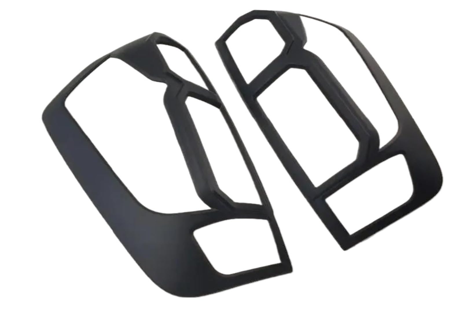 Modanature fari posteriori 2 Pezzi ABS Nero/cromato COPERTURA FANALE POSTERIORE Per Nissan Per NAVARA D23 Per NP300 2015-2018 Cofano lampada(Nero)