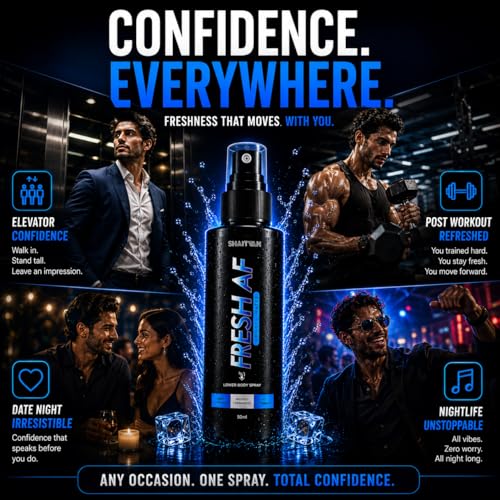 Image of Fresh AF Men's Hygiene Spray for Intimate & Lower Body Odour Control - 750 Sprays | Barely There Anti-Bacterial, pH Balanced with Aloe Vera | Pre Workout & Post Gym Freshness Spray | Sweat Protection (Unholy Water)