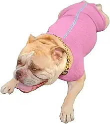 Roupa Protetora Pós Cirúrgica Pet Para Castração de Cachorro Tecido Dry Fit Com Proteção Solar UV 50+ (Rosa, 4)