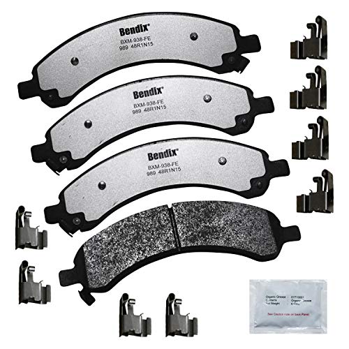Image of Bendix Fleet Metlok MKD1707FM Semi-Metallic Rear Brake Pads for Select Models Cadillac Escalade,Escalade ESV,Chevrolet Cheyenne,Silverado 1500,1500 LD,Suburban,Tahoe,GMC Sierra,Limited,Yukon