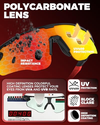 Image of Photochromic Sunglasses for Men Women, Transition Sunglasses for Cycling | Lightweight TR90 Frame, UV Protection, Photochromic Lens, Adjustable Nose Pad, Ideal for Cycling Driving Mtb Running