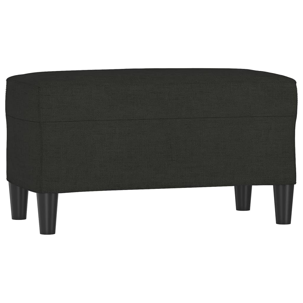 vidaXL Banc Ottoman Banquette Rembourré Banc de Lit Banc d'Entrée Chambre à Coucher Salon Couloir Intérieur Noir 70x35x41 cm Tissu