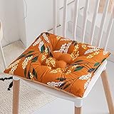 ZZenSmot Modern Squar Chair Pads with Ties,Soft Tufted Cozy Elasticity Non Slip Bottom Cushion for H