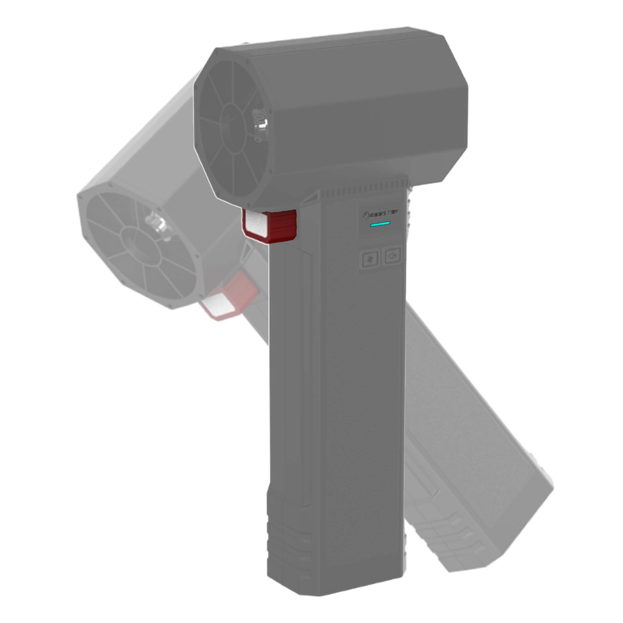 PERFORMANCE GURU Turboglass Car Blower, 64MM Turbo Dryer Blower for Car, 4000Mah Battery Powered Car Dryer Air Blower, Leaf Blower, Handheld, Max Use Time 100min, Fit for DeWalt Battery, Slate Black