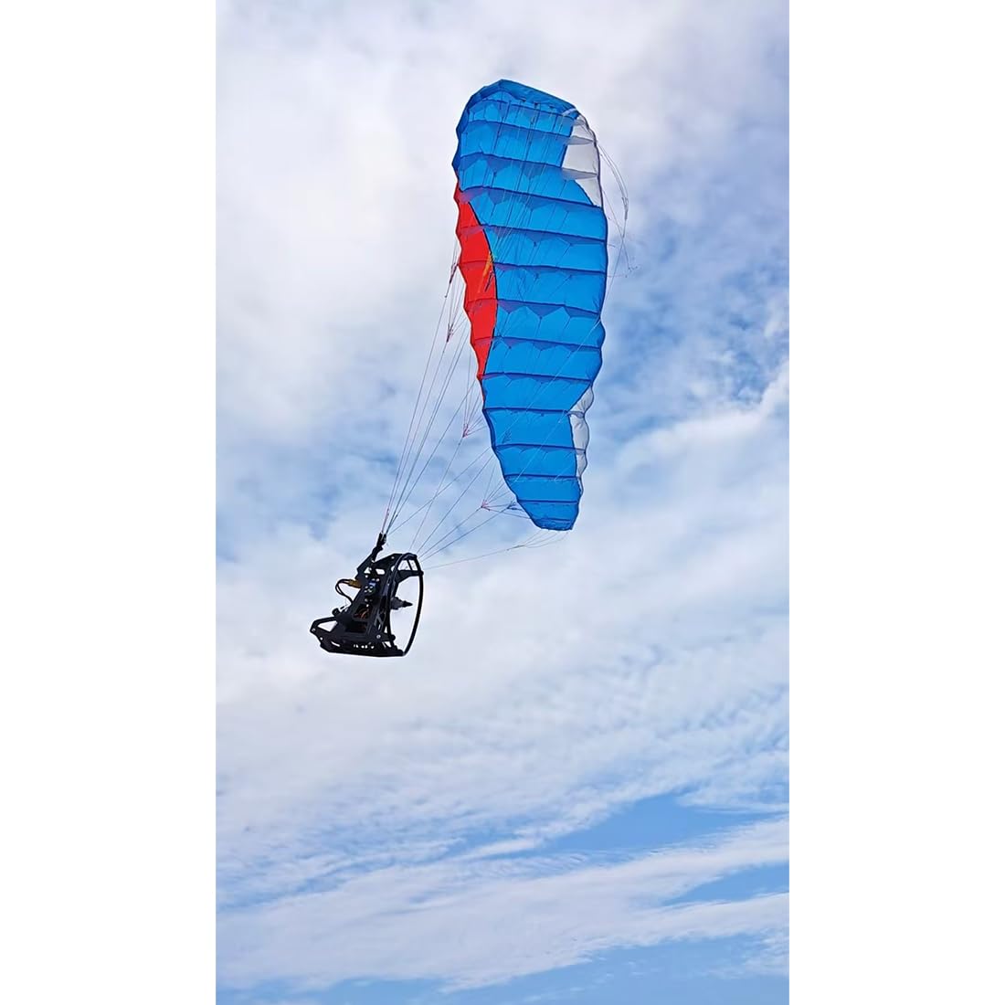 Mini parapente eléctrico de acrobacias a control remoto de 2.4 G, parapente de vuelo acrobático de alta altitud de 150 cm con carrito con ruedas y color de tela de paraguas aleatorio, regalo ideal