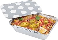 Vista 22 de Restaurantware -Contenedores desechables para llevar de 12 onzas, 50 recipientes rectangulares para alimentos - Con tapas de lunares, contenedores