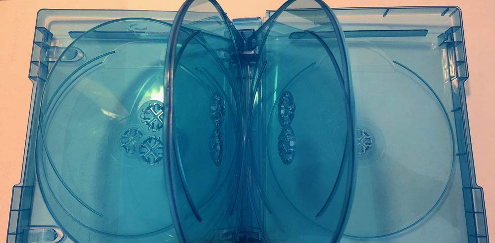 NEW 2 MegaDisc Premium Blu-ray Replacement Case Holds 8 Discs 2 Pack (8 Tray) 25mm Spin