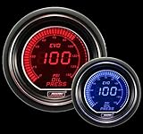 Oil Pressure Gauge- EVO Series Blue and Red Digital 52mm (2 1/16