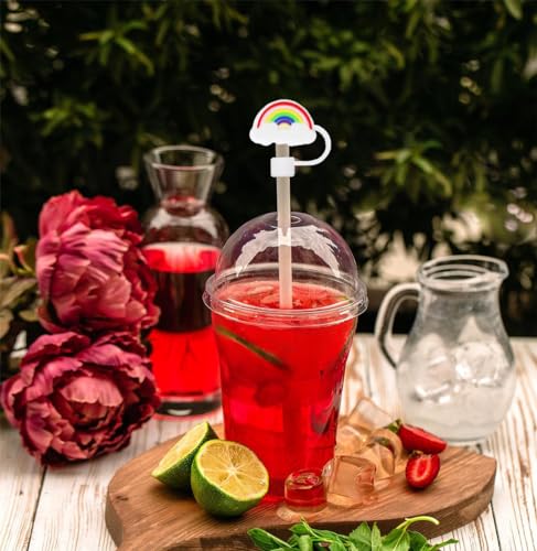 8P Straw Cover for Stanley Cup, Silicone Straw Topper for Stanley Cup 30&40oz with Tumblers, 10mm 0.4in Lid Accessories (Reusable) - Thumbnail 4