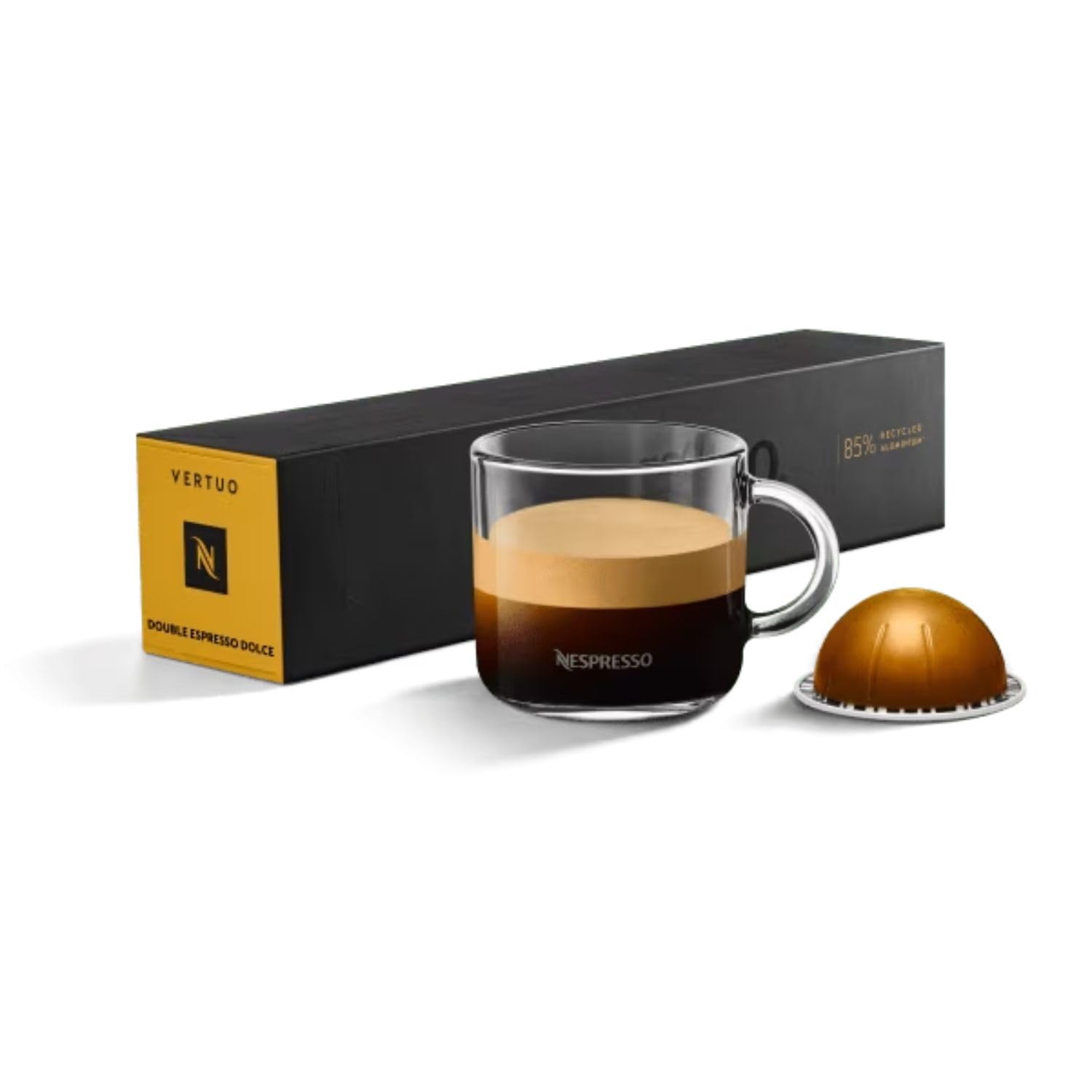 See full amazon price history chart for COUGAR Nespressos Vertuo Espresso Double Espresso Dolce, Caramel and malted cereal, Intensity of 5, 125g (Pack of 1) 10 Coffee Pods (Imported Switzerland) COUGAR Nespressos Vertuo Espresso Double Espresso Dolce, Caramel and malted cereal, Intensity of 5, 125g (Pack of 1) 10 Coffee Pods (Imported Switzerland) (B0DDTK1G3F) Amazon Price History, Amazon Price Tracker