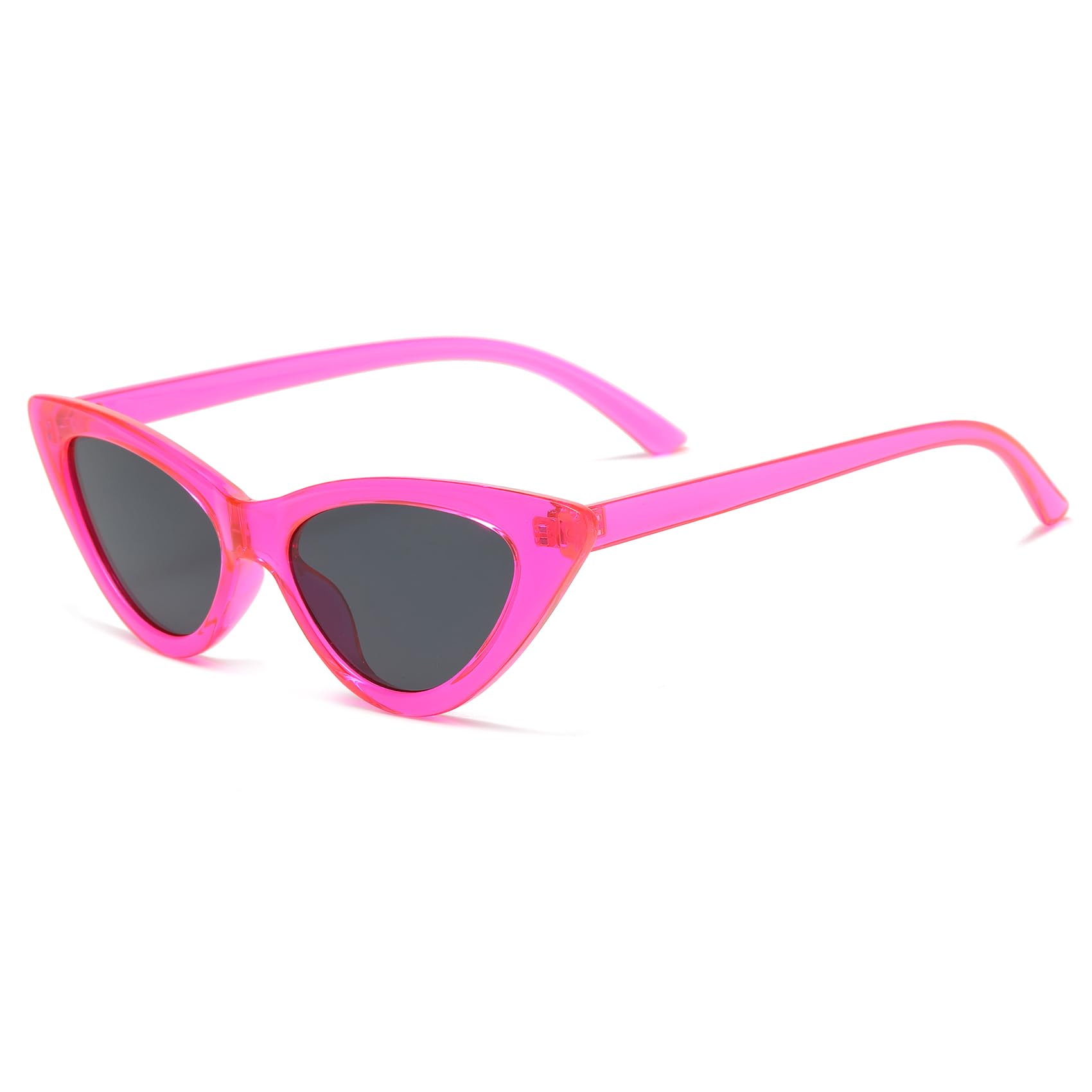 Retro Vintage Narrow Cat Eye Sunglasses for Women Clout Goggles Plastic Frame