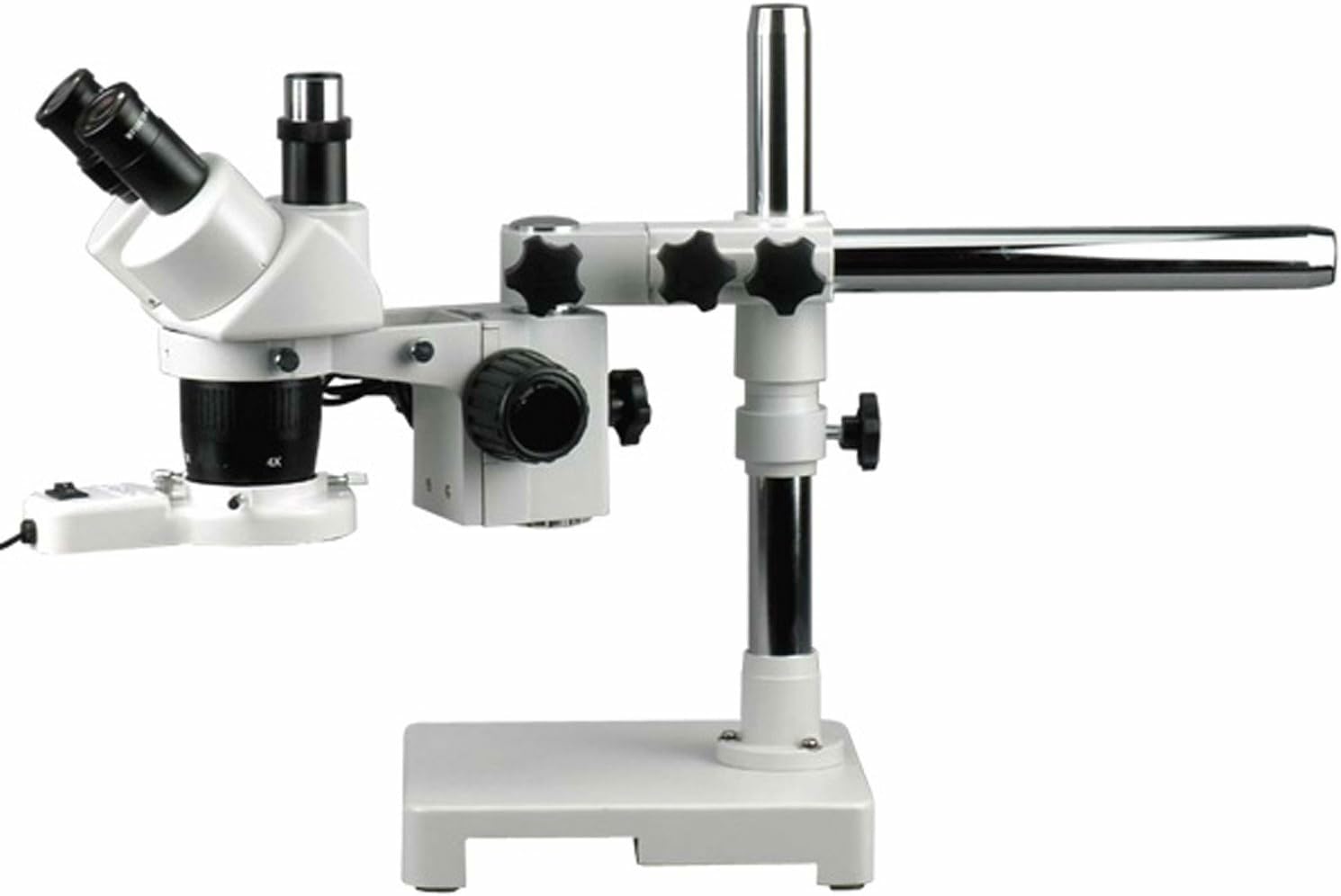 AmScope SW-3T24Y-FRL Trinocular Stereo Microscope, WH10x Eyepieces