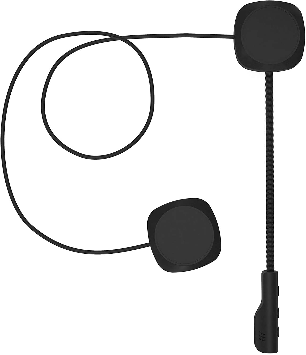 Casque de Moto Bluetooth 5.0 pour Casque de Moto, Mains Libres sans Fil, Haut-parleurs de Musique, contrôle des appels Microphones, écouteurs Anti-interférences (Gris)