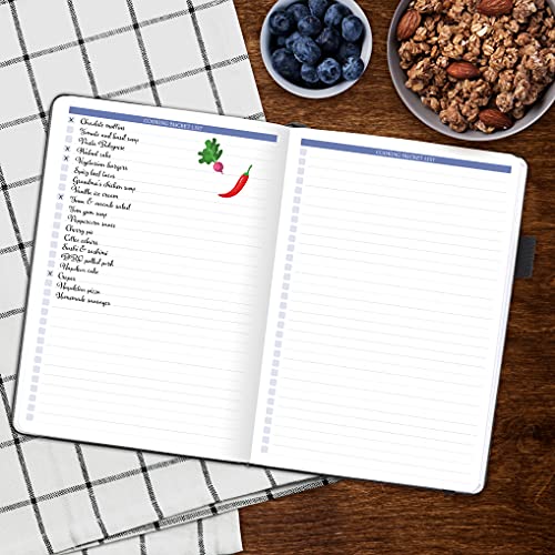 Legend Recipe Book – Blank Family Cookbook To Write In Your Own Recipes – Empty Cooking Journal – Personalized Cooking Notebook, Hardcover, A5, 58 Recipes In Total (Mystic Gray) #TOP4