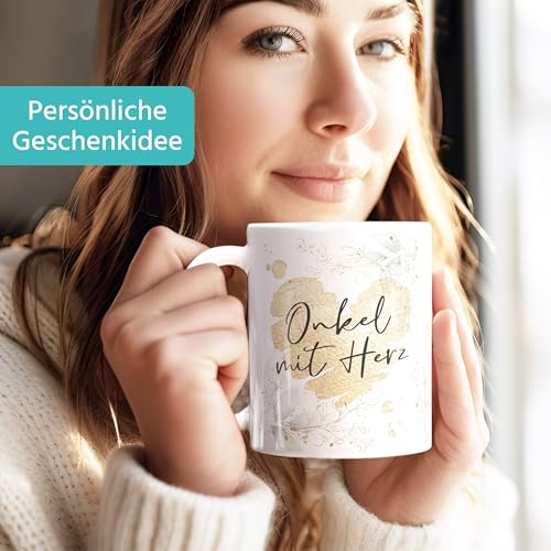 SpecialMe® Kaffee-Tasse [Wunschtext] mit Herz - soziale Berufe, Familie, Freunde kleines Dankeschön Geschenk Danke sagen Weiss Keramik-Tasse – Ansicht 2