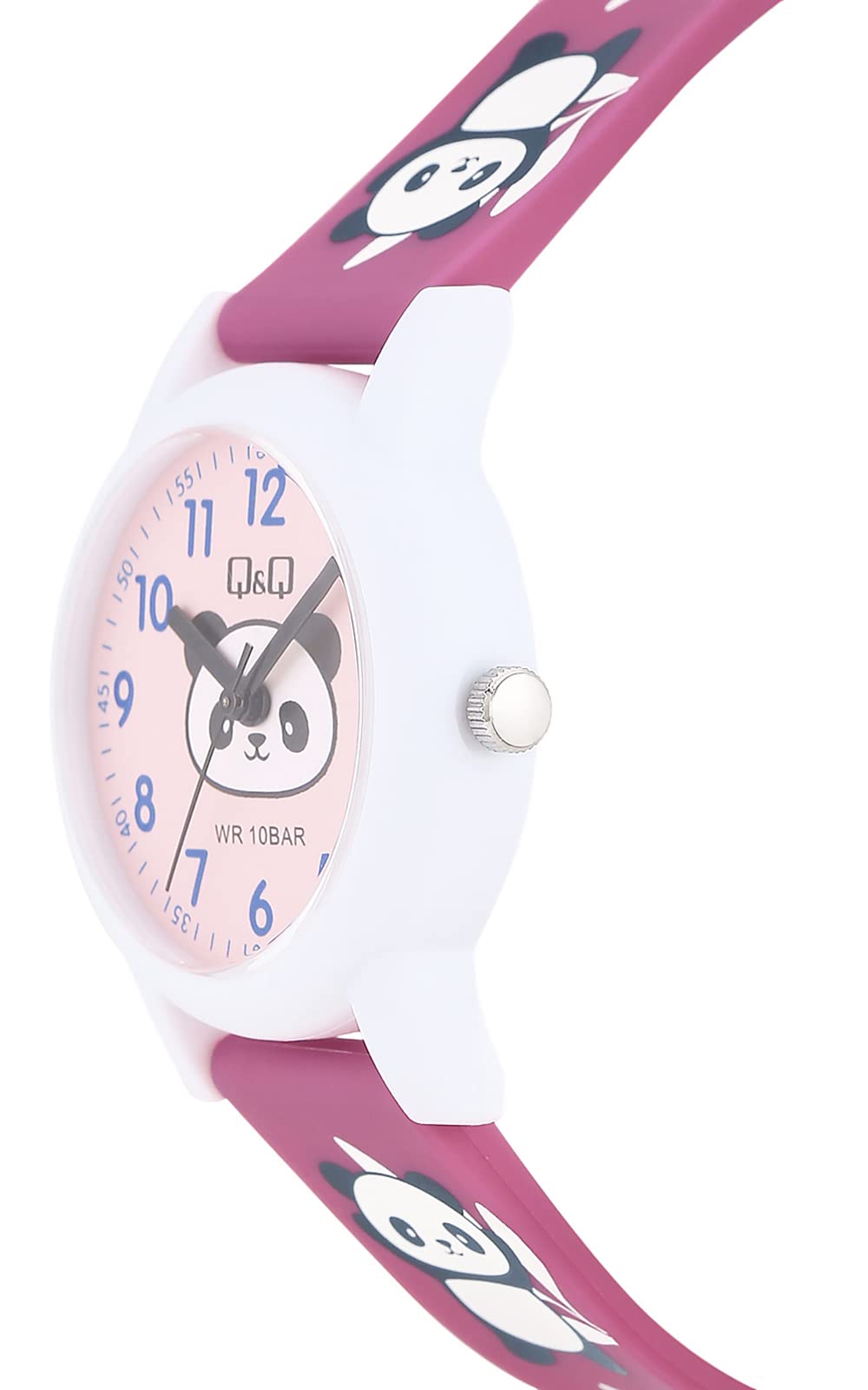 Q&Q Reloj infantil de silicona, 10 bar, diseño multicolor, reloj de aprendizaje, analógico, cuarzo