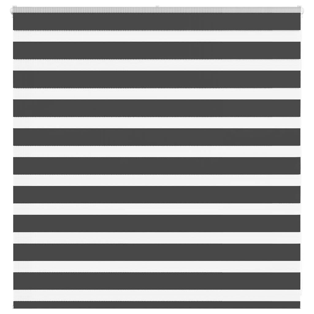 Store Zèbre Jour Nuit 150x100 cm, Store Enrouleur Double Tissu Polyester Noir, Montage avec ou sans Perçage, Rideau Tamisant et Occultant pour Fenêtre de Salon et Bureau