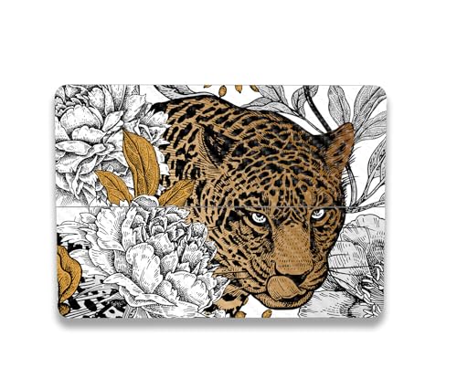 Image of MightySkins Carbon Fiber Skin Compatible with Microsoft Surface Laptop Studio 2 (2023) Full Wrap Kit - Bronzed Leopard | Protective, Durable Textured Carbon Fiber Finish | Made in The USA