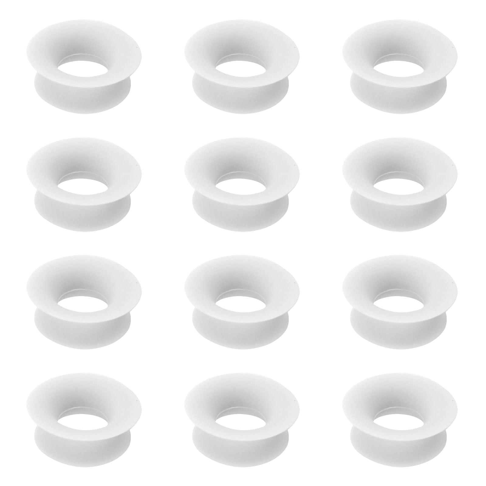 12pcs Mute Style Pack for Earplugs, Silicone Quiet Ear Plugs Mute Insert Style Pack Earplugs Accessories Daily Control Bundle for Home Office Library Journey (White)