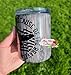 17 oz Home of the Free Because of the Brave Grey Woodgrain Handmade Stainless Steel Insulated Epoxy Tumbler Drinking Cup