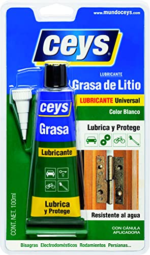 Ceys - Grasa de litio blanca - Lubricante universal - Lubrica y progete - Resistente al agua - 100ML