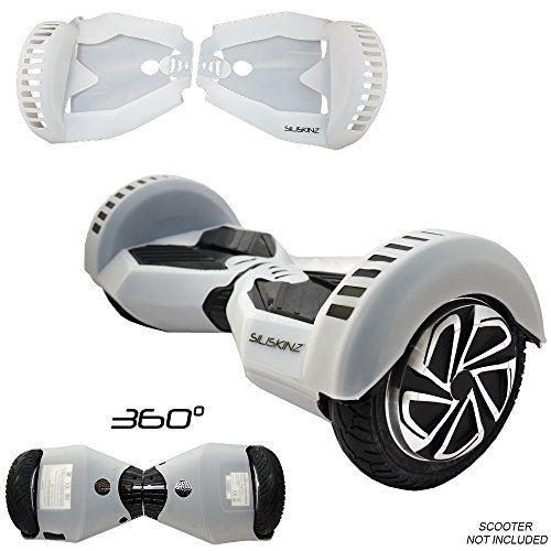 SILISKINZ Cubierta de la caja de la jalea del silicón de 8 ' Hoverboard - para la vespa elegante de la rueda 2 de Swegway 2' (TRANSPARENTE)