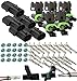 Delphi Packard 5 Completed Set (2 Circuits) Weatherpack, Waterproof, Terminal Kit 14, 16 AWG