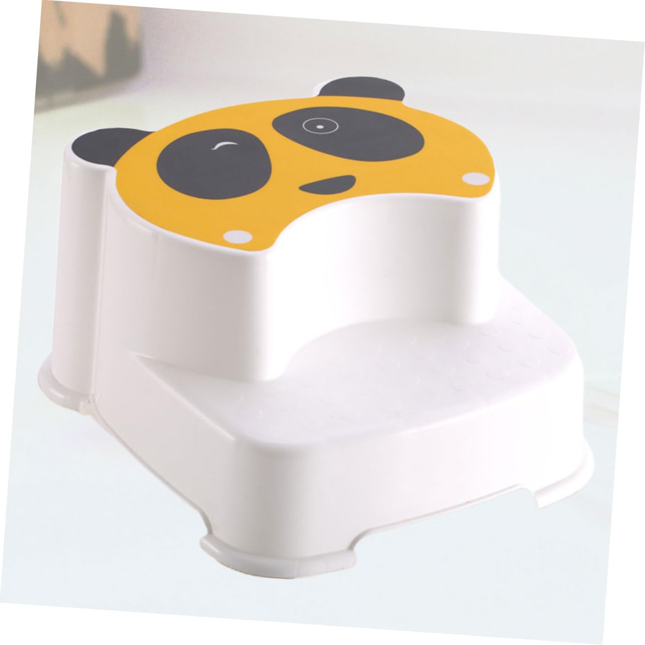 Alipis Sgabello Bambini Forma Panda Antiscivolo per Bagnetto e Lavabo in Plastico Doppio Strato