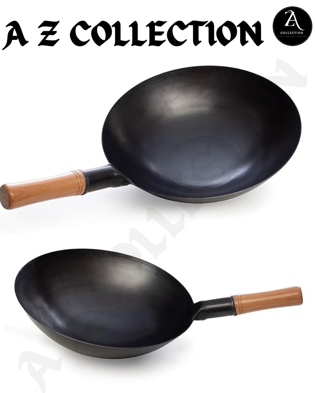 ウーブン バングル A Z Collection® 40cm Traditional Japanese Rust-Resistant Woks