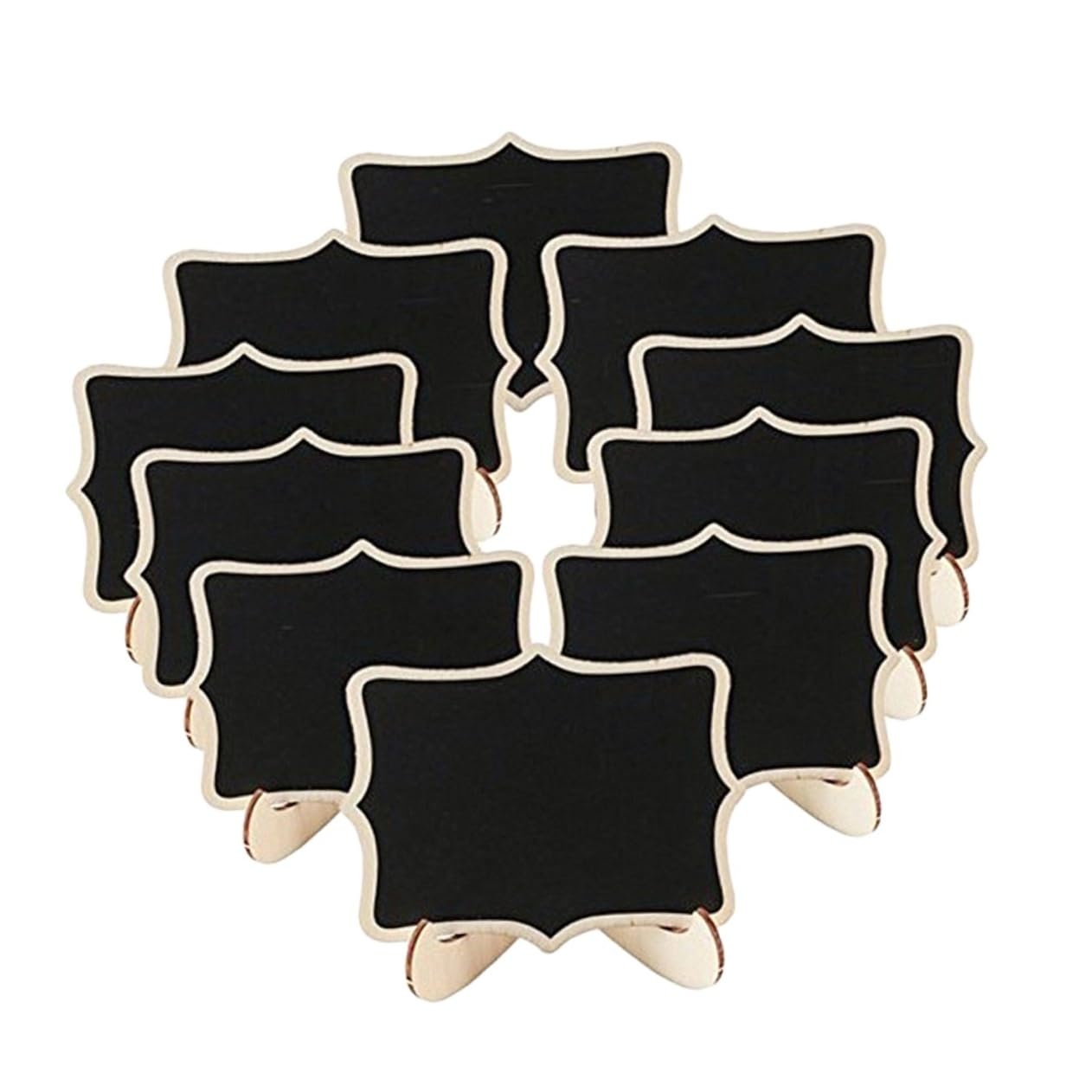 DECHOUS 12Pcs Mini Decorative Blackboard Signs with Stand Frame Chalkboard for Weddings Parties Home Decor and Activities